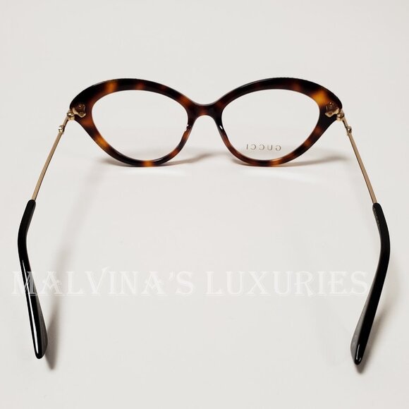 GUCCI GLASSES GG02150 CRYSTAL EMBELLISHED CAT EYE TORTOISESHELL BEE DETAIL - Picture 7 of 14
